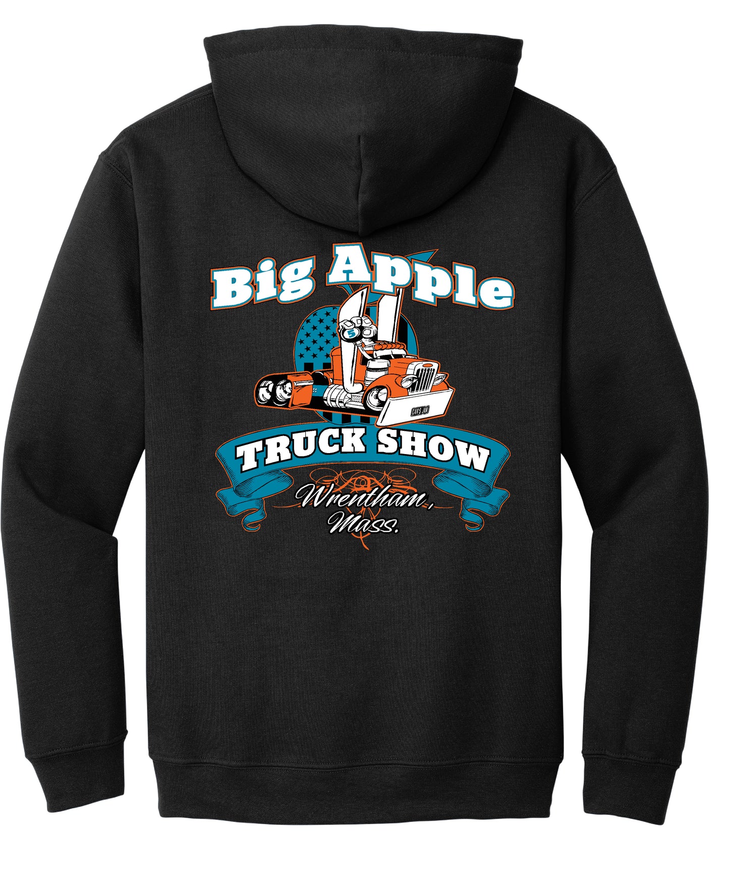 Big Apple Hoodie, (Teal Graphic) Adult