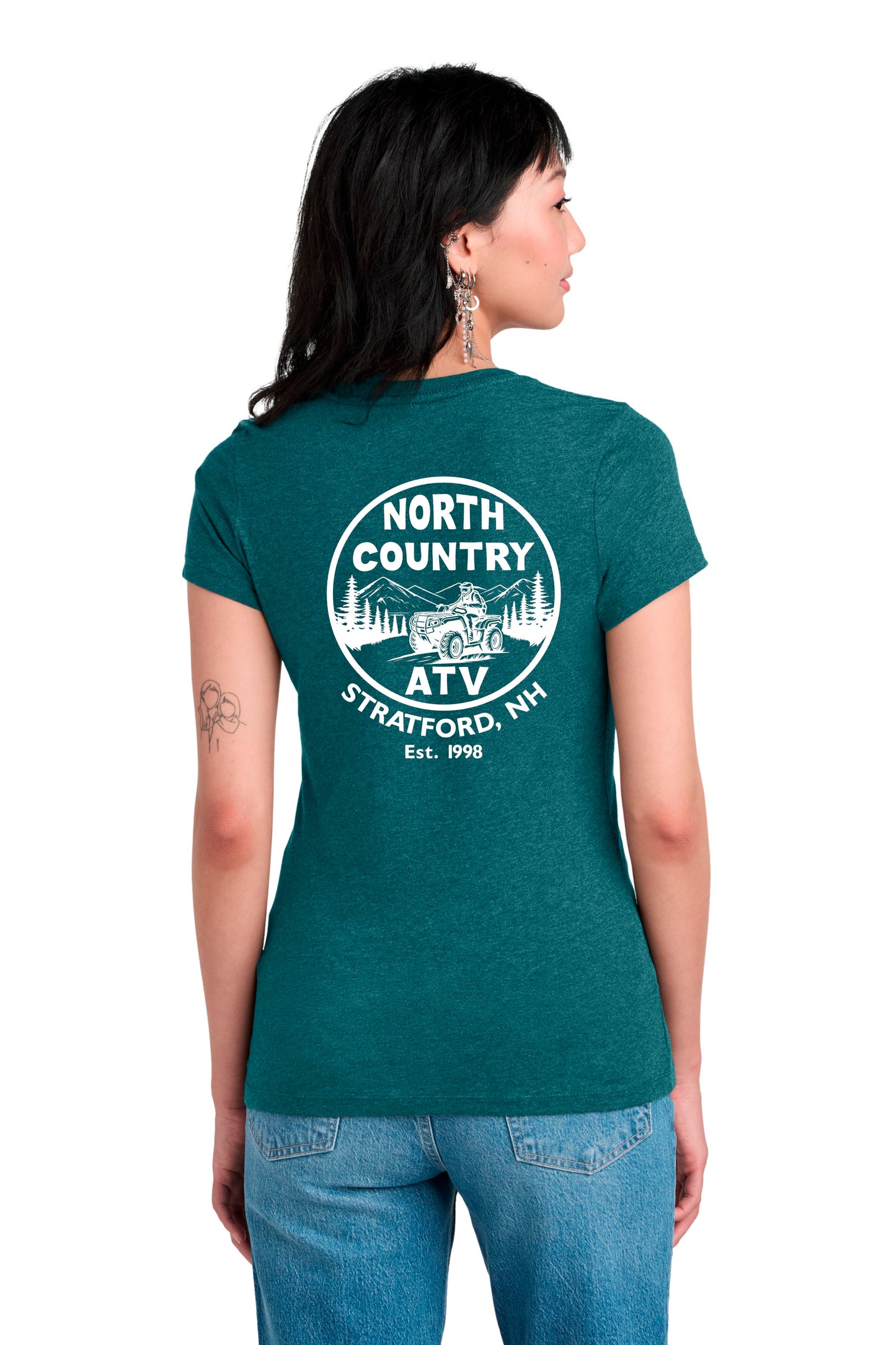 Ladies North Country ATV  V-Neck Tee (Multi-Colors)