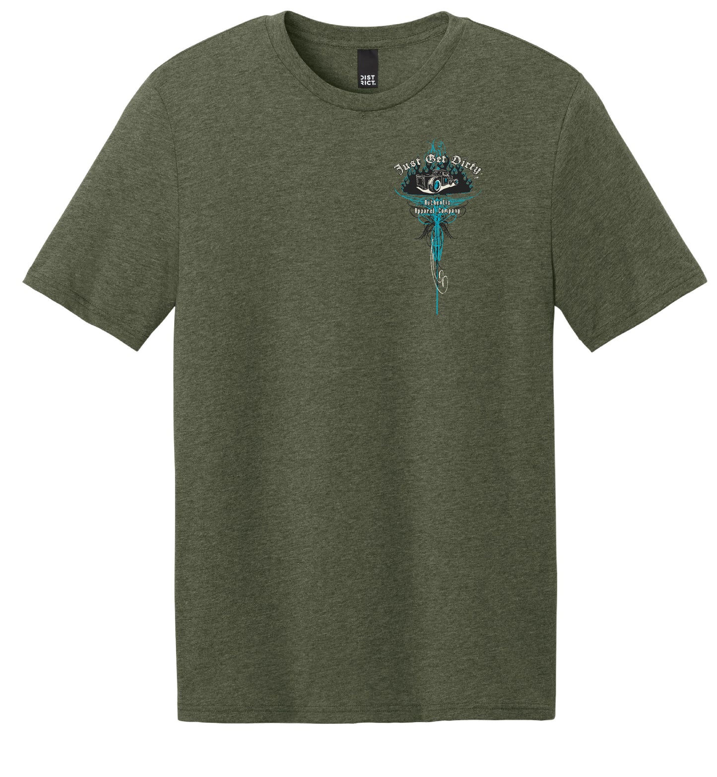 Just Get Dirty Rat Rod T-Shirt, Military Green