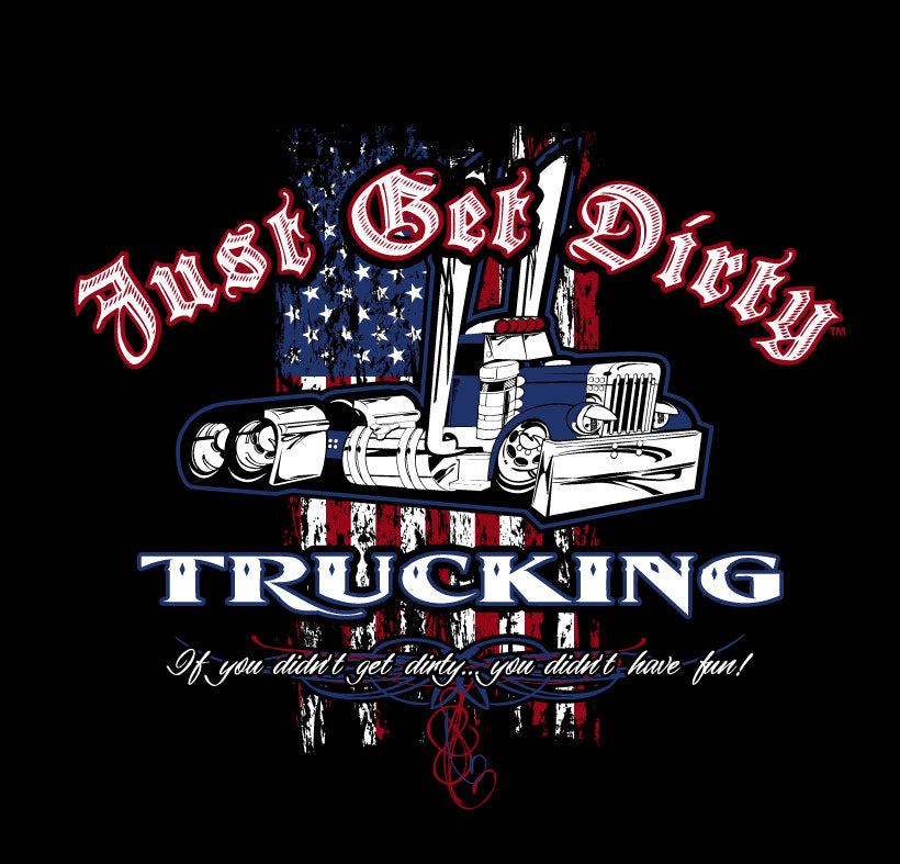 Just Get Dirty Trucking for America T-Shirt