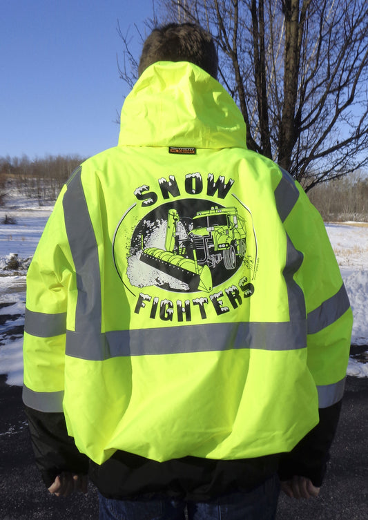 Plow Truck Mid-Weight Bomber Jacket Safety Green