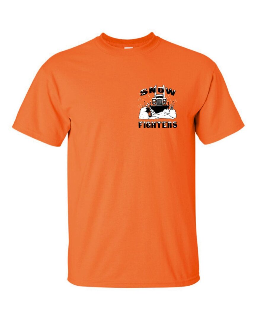 Snow Fighters T-Shirt: Safety Orange, Safety Green