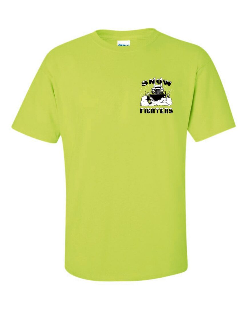Snow Fighters T-Shirt: Safety Orange, Safety Green