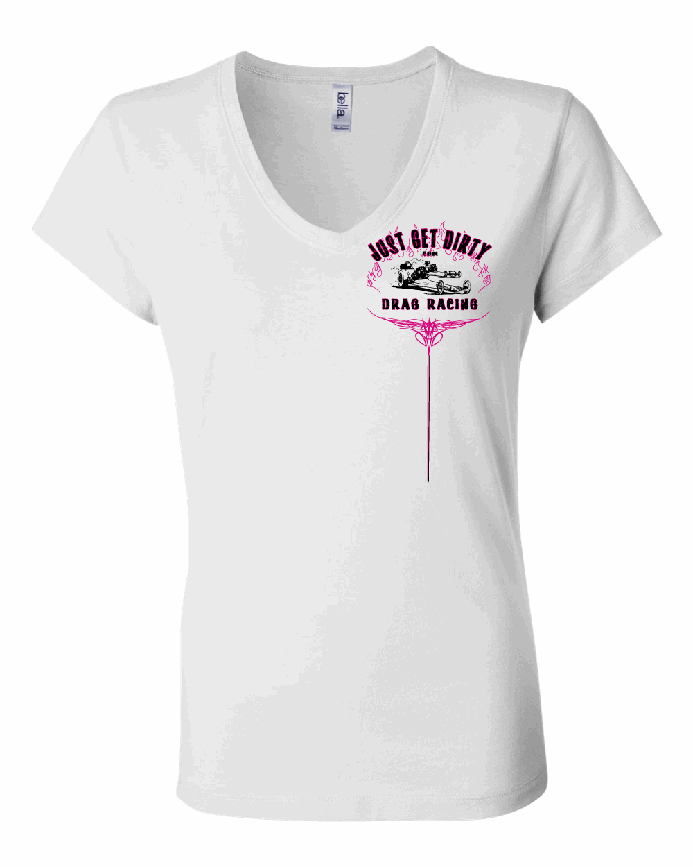 Women's Just Get Dirty Drag Racing V-Neck