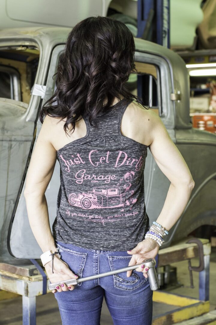 Just Get Dirty Garage Girl Flowy Tank Top