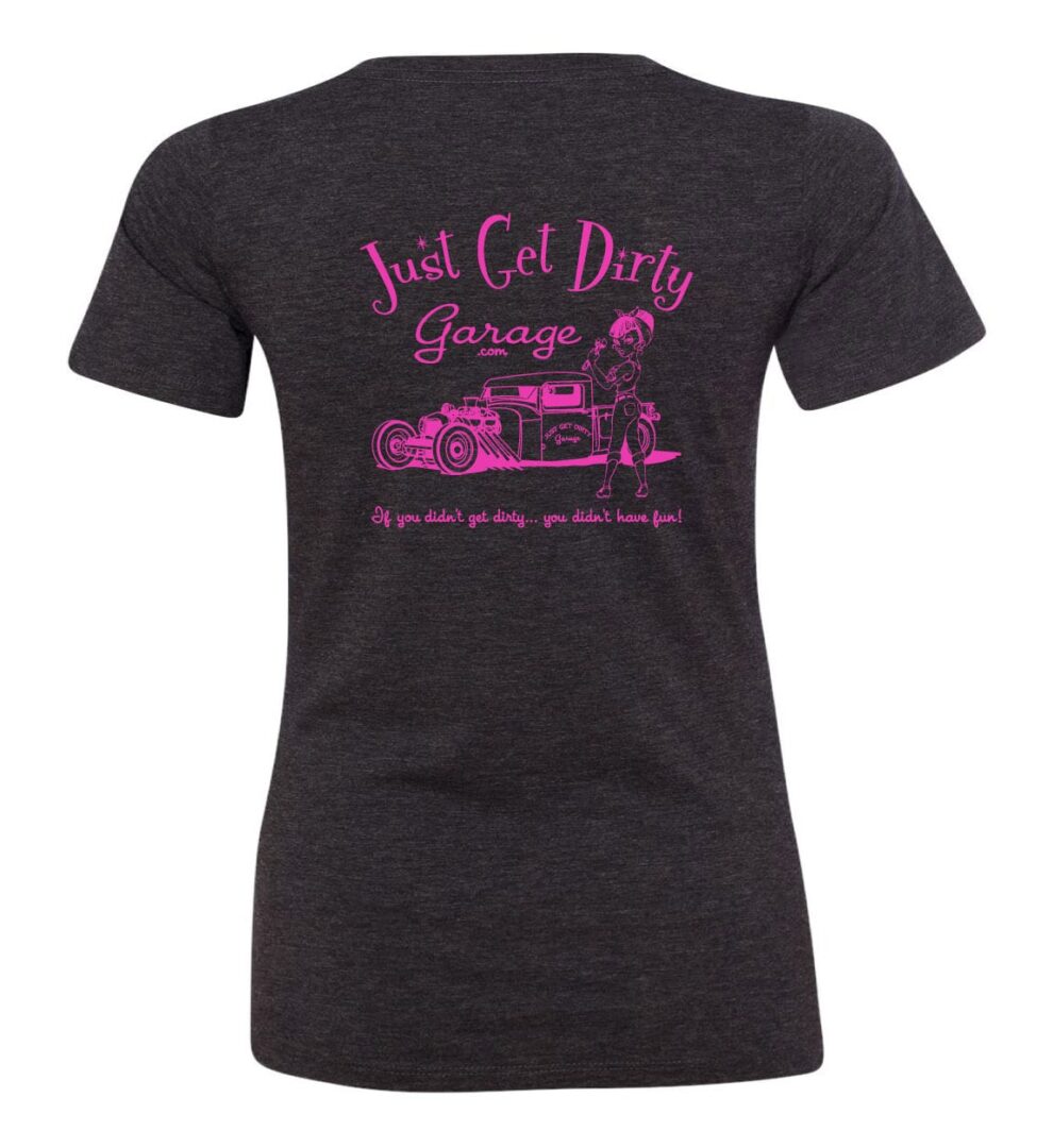 Just Get Dirty Garage Girl V-Neck T-Shirt