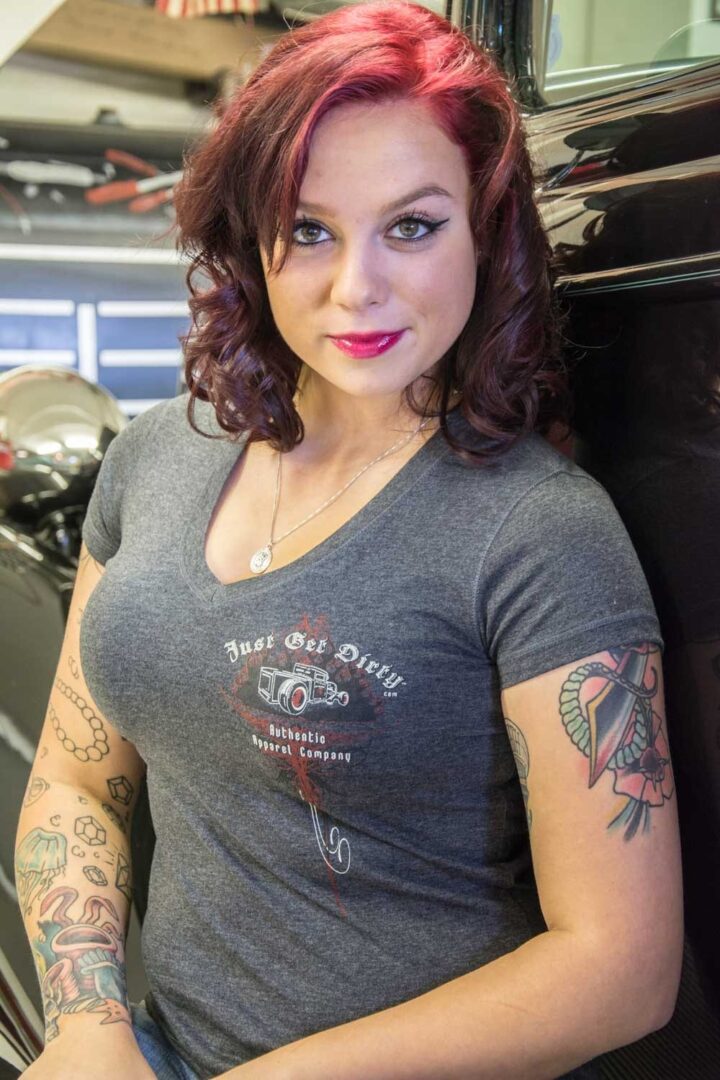 Women's Just Get Dirty Rat Rod V-Neck