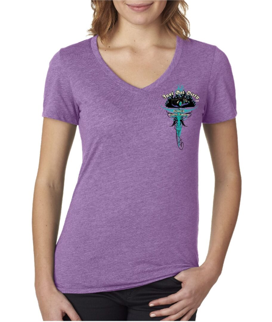 Women's Just Get Dirty Rat Rod V-Neck