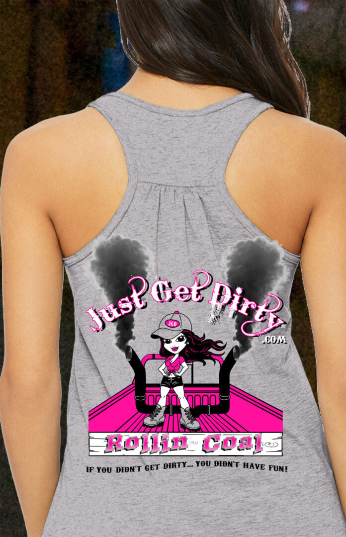 Women's Just Get Dirty Rollin Coal Flowy Tank