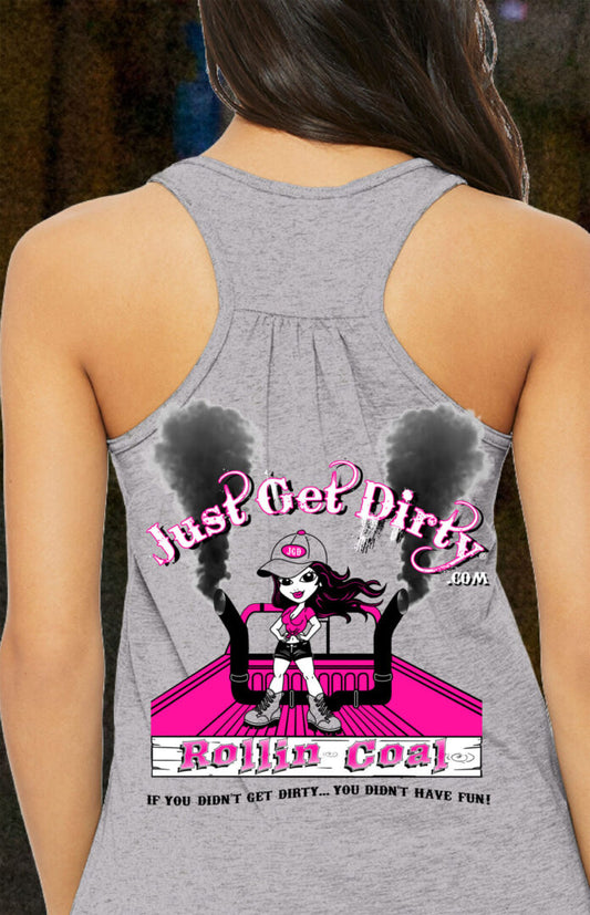 Women's Just Get Dirty Rollin Coal Flowy Tank