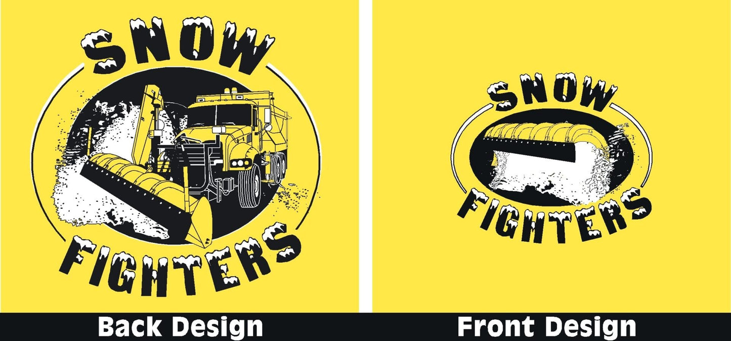 Snow Fighters Snow Plow Hi-Vis FULL ZIP Hoodie: Safety Green, Safety Orange