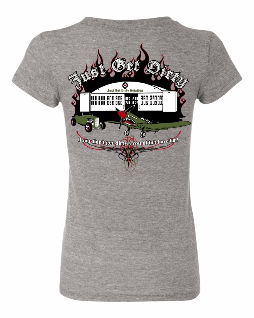 Women's Just Get Dirty Warbird Pinup Tee