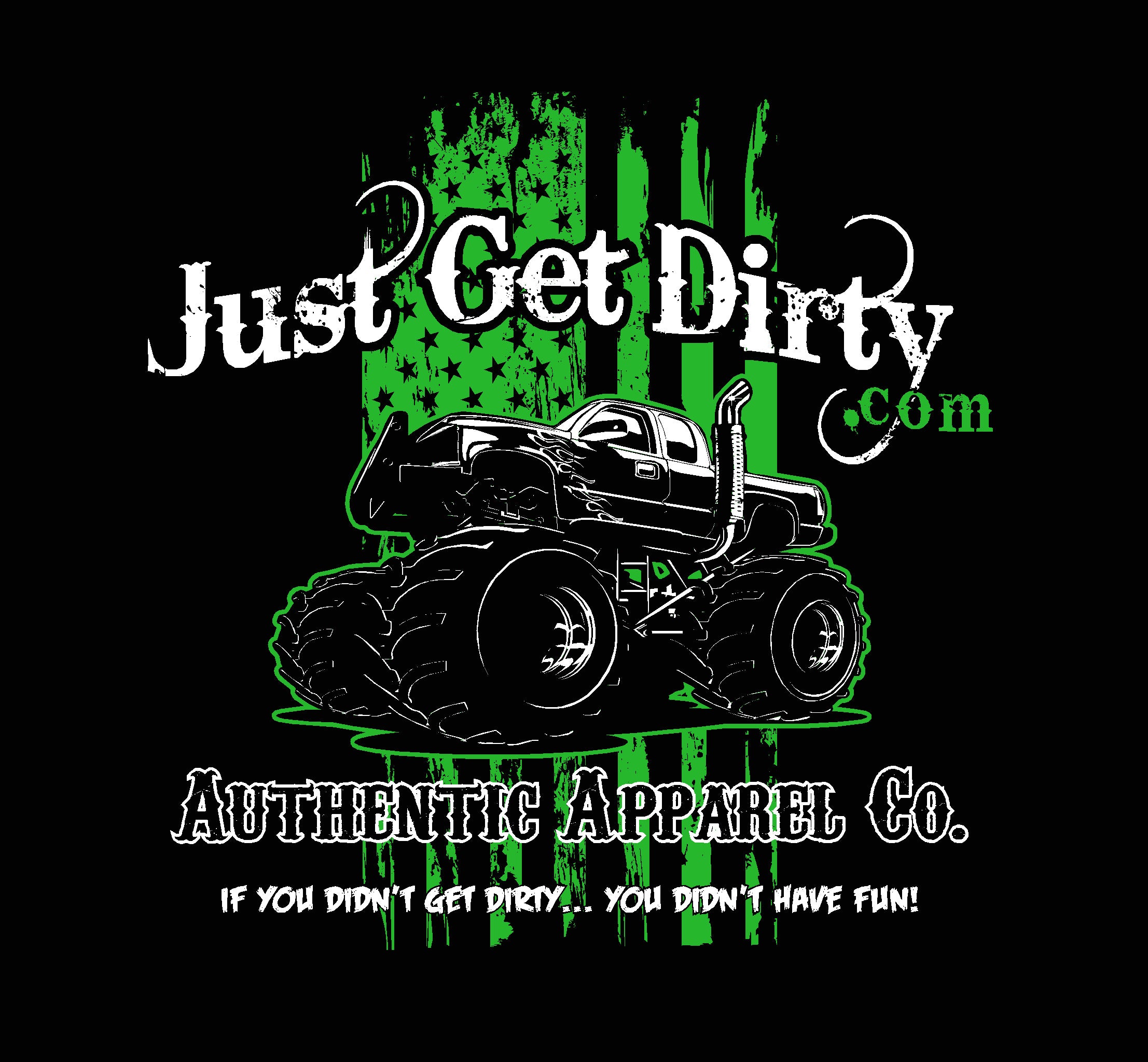 Just Get Dirty Monster Truck Hoodie: