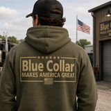 Blue Collar Makes America Great Hoodie
