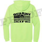 Quarry Life Hoodie, Safety Green