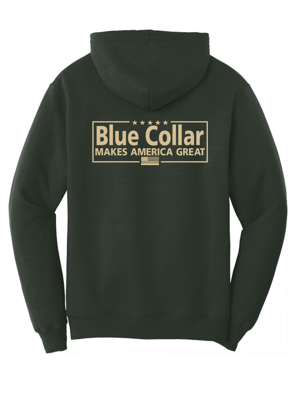 Blue Collar Makes America Great Hoodie