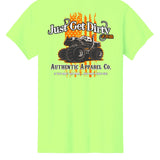 Just Get Dirty Monster Truck T-Shirt: Black, Green