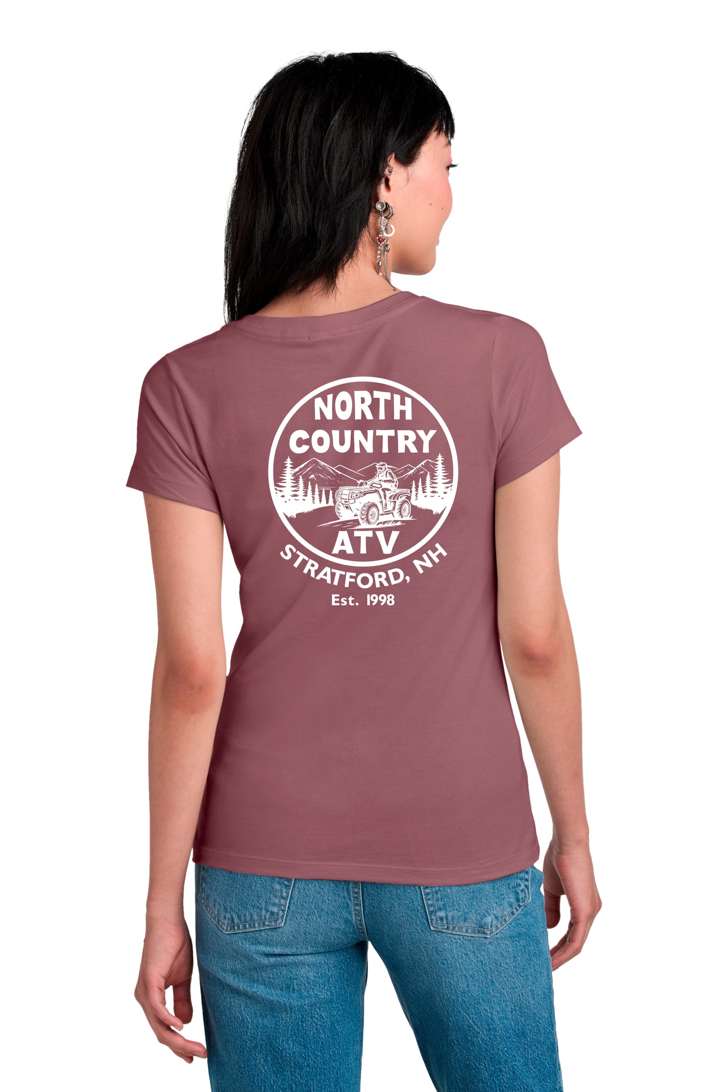 Ladies North Country ATV  V-Neck Tee (Multi-Colors)