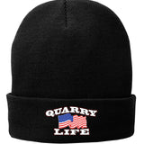 Quarry Life Fleece Lined Beanie, Black or Safety Green