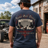 Just Get Dirty Rat Rod Tee, Navy
