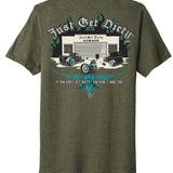 Just Get Dirty Rat Rod T-Shirt, Military Green