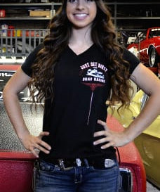 Just Get Dirty Woman's Drag racing tee