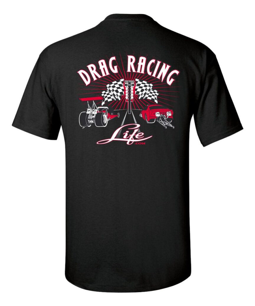 Black T-shirt "Drag Racing Life"