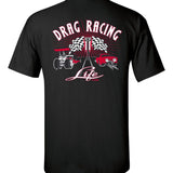 Black T-shirt "Drag Racing Life"