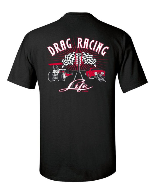 Black T-shirt "Drag Racing Life"