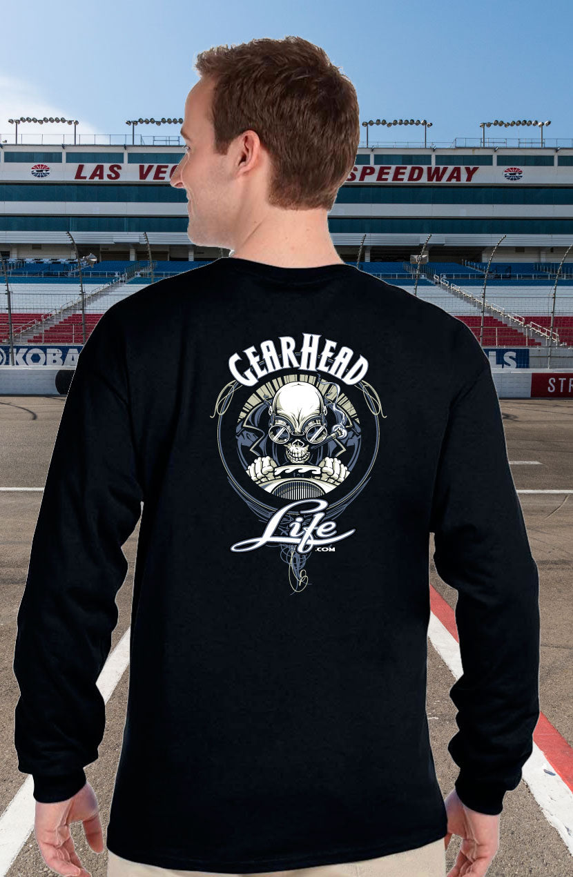 log-sleeve shirt "gear head life"
