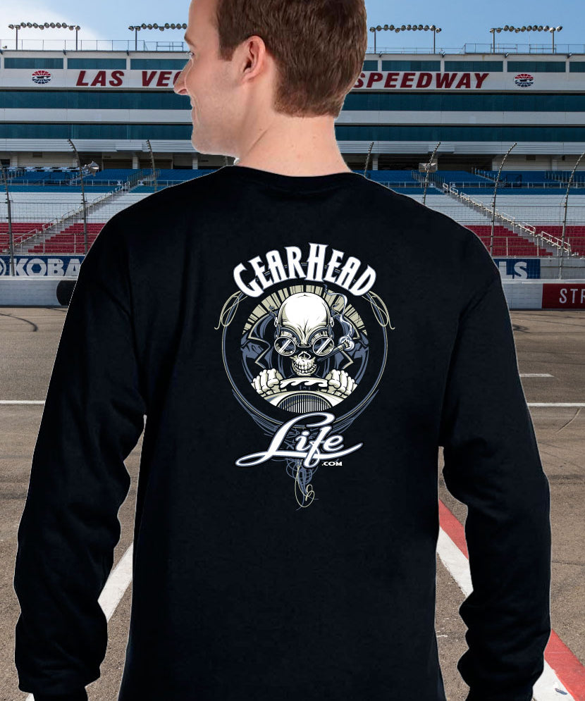 log-sleeve shirt "gear head life"
