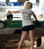 
              Women's Just Get Dirty Drag Racing V-Neck
            