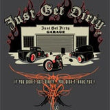 Just Get Dirty Rat Rod Tee, Charcoal