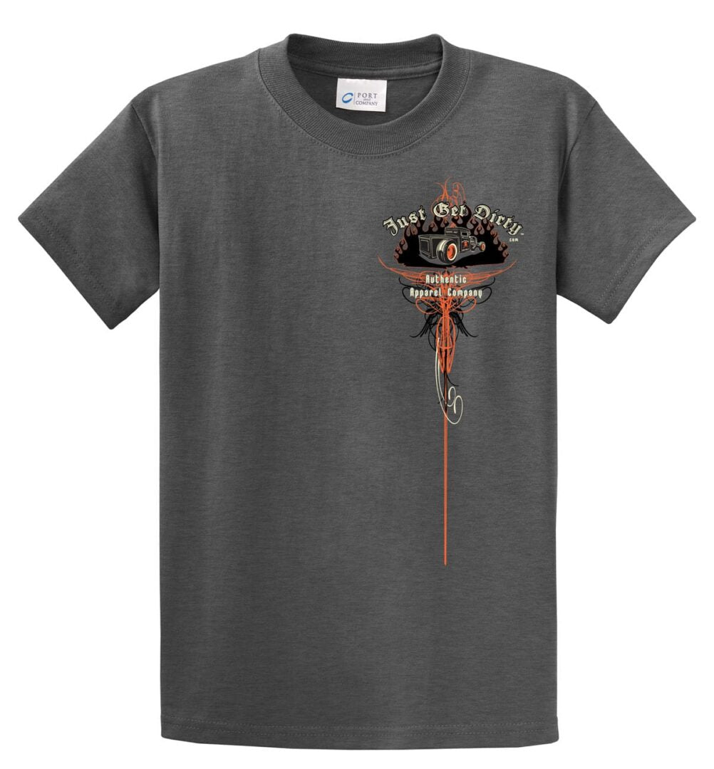 Just Get Dirty Rat Rod Tee, Charcoal
