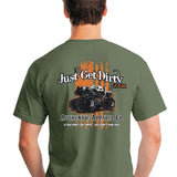Just Get Dirty Monster Truck T-Shirt: Black, Green