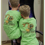 Toddler Excavator Tee Lime Green, Hot Pink