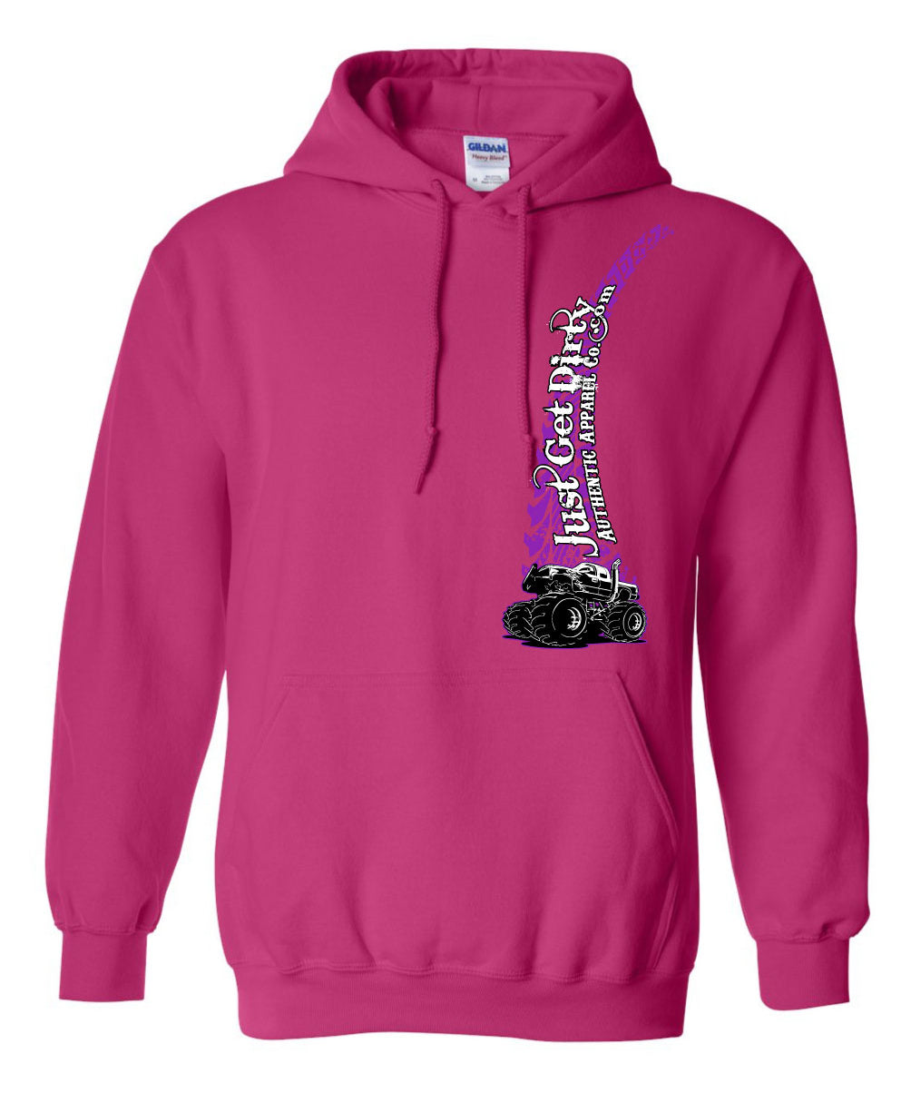 Just_Get_Dirty_Pink_Women_s_Hoodie_front