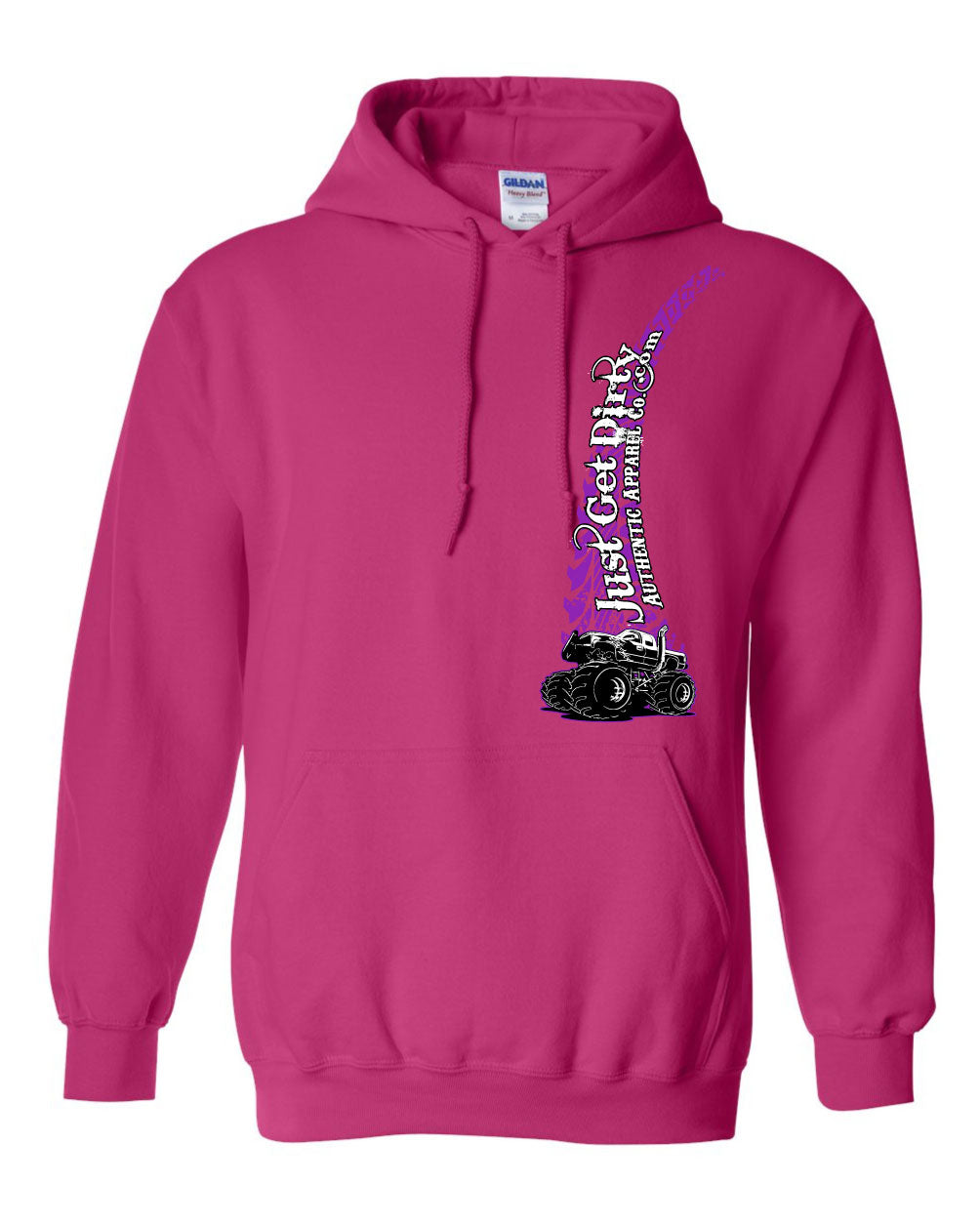 Just_Get_Dirty_Pink_Women_s_Hoodie_front