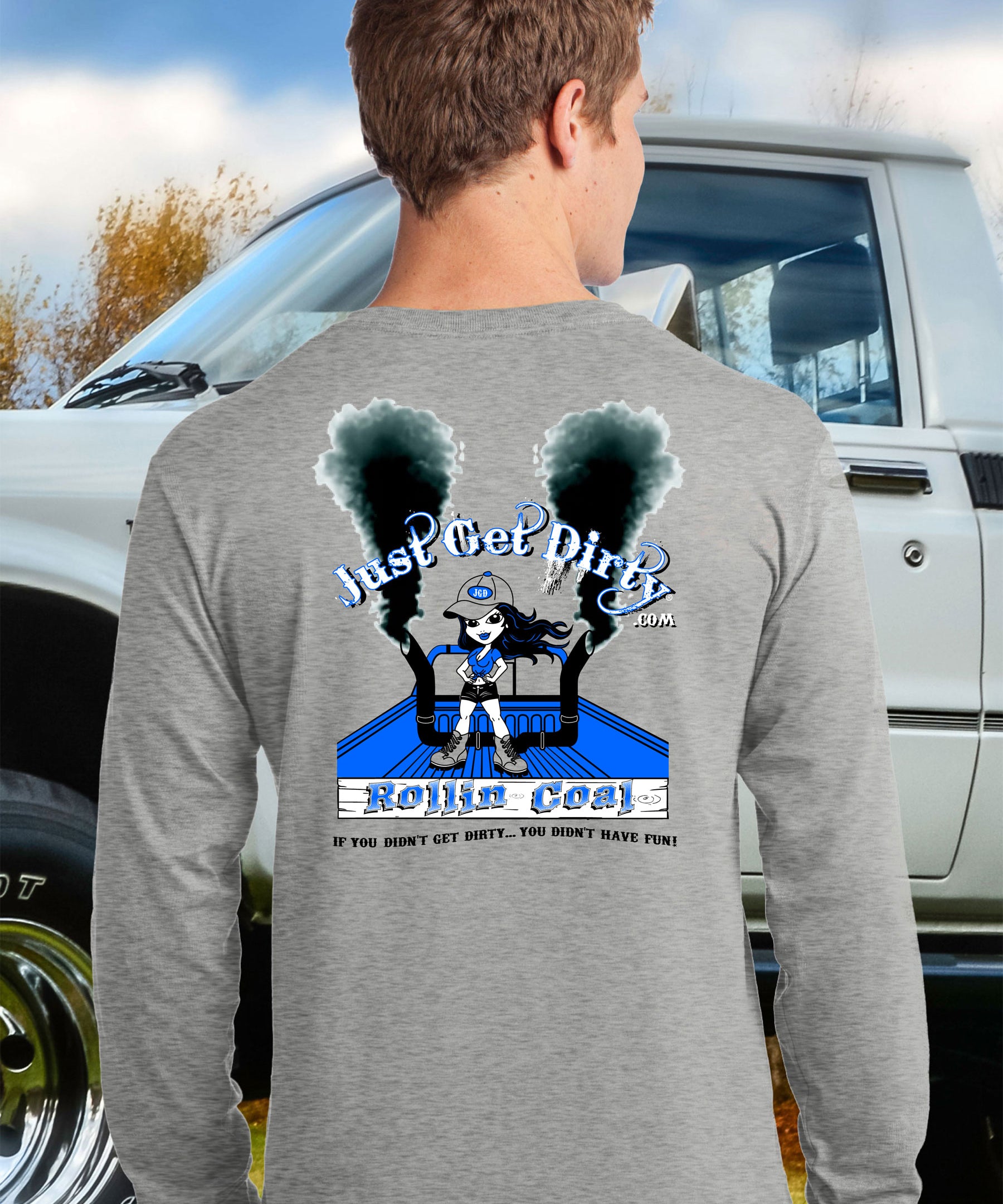 Just_Get_Dirty_Rollin-Coal_Gray-Long-Sleeve_Shirt_back