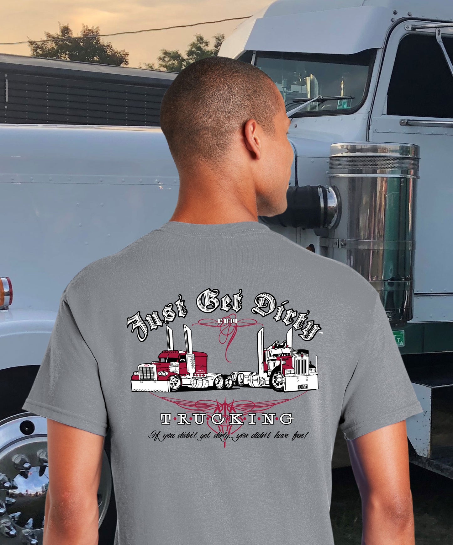 Just_Get_Dirty_Trucking_Gary_T-Shirt_back