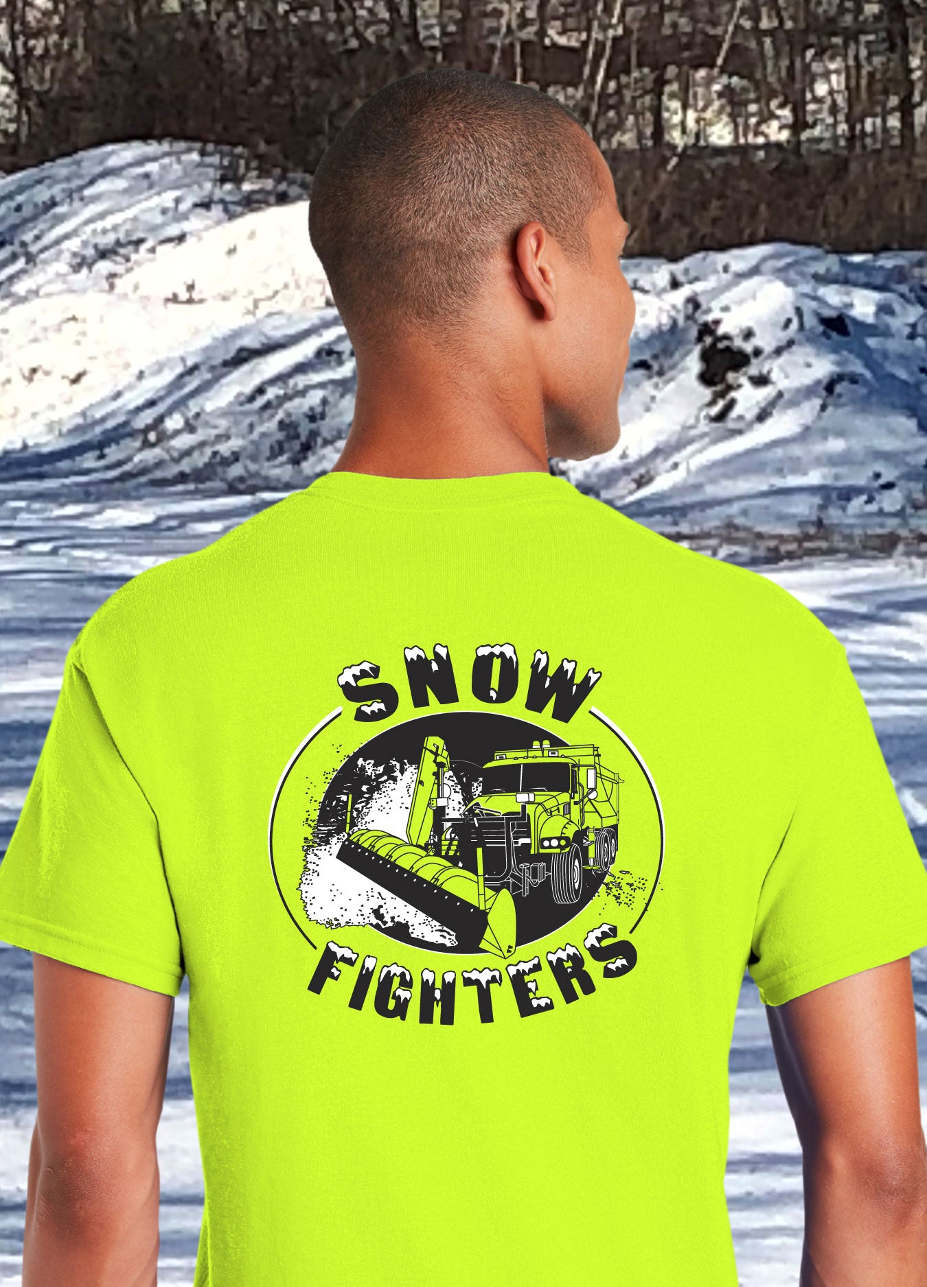 Plow Truck Snow Fighters Tee