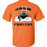 Snow Fighters T-Shirt:  Safety Orange, Safety Green