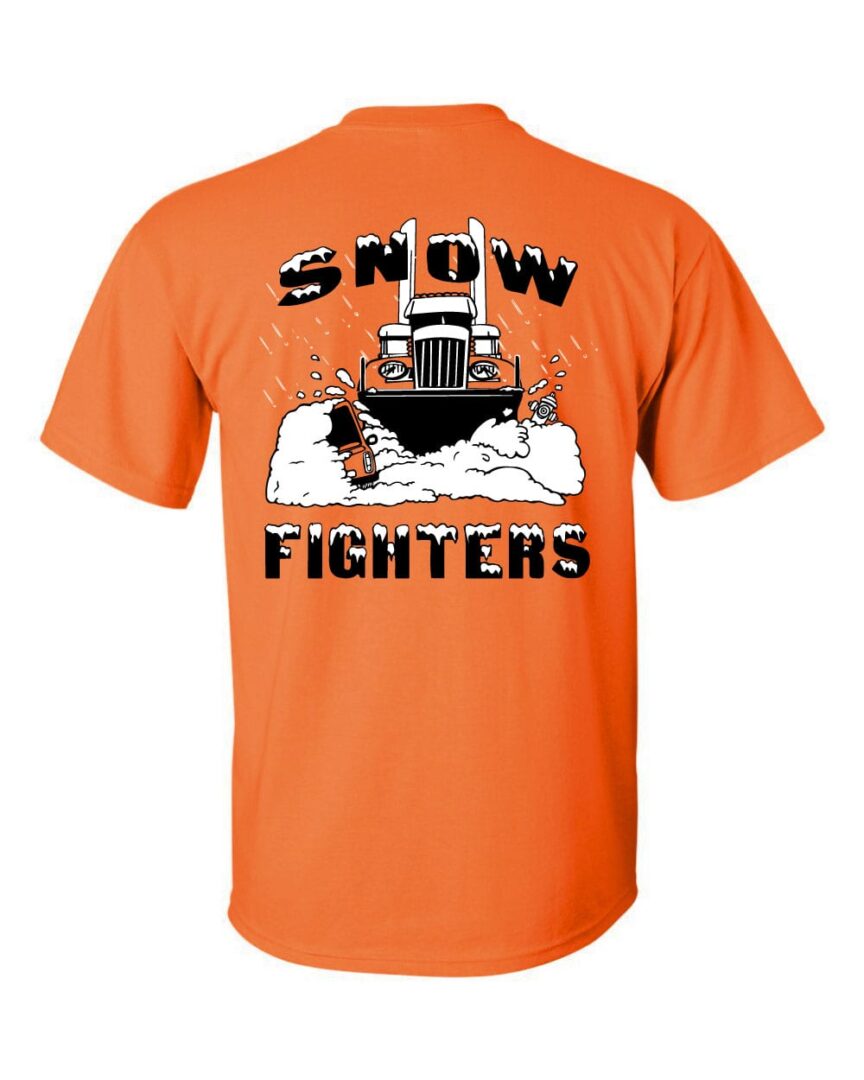 Snow Fighters Tee Safety Orange, Safety Green