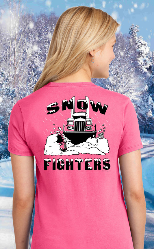 Snow Fighters Tee Safety Pink