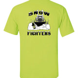 Snow Fighters T-Shirt:  Safety Orange, Safety Green