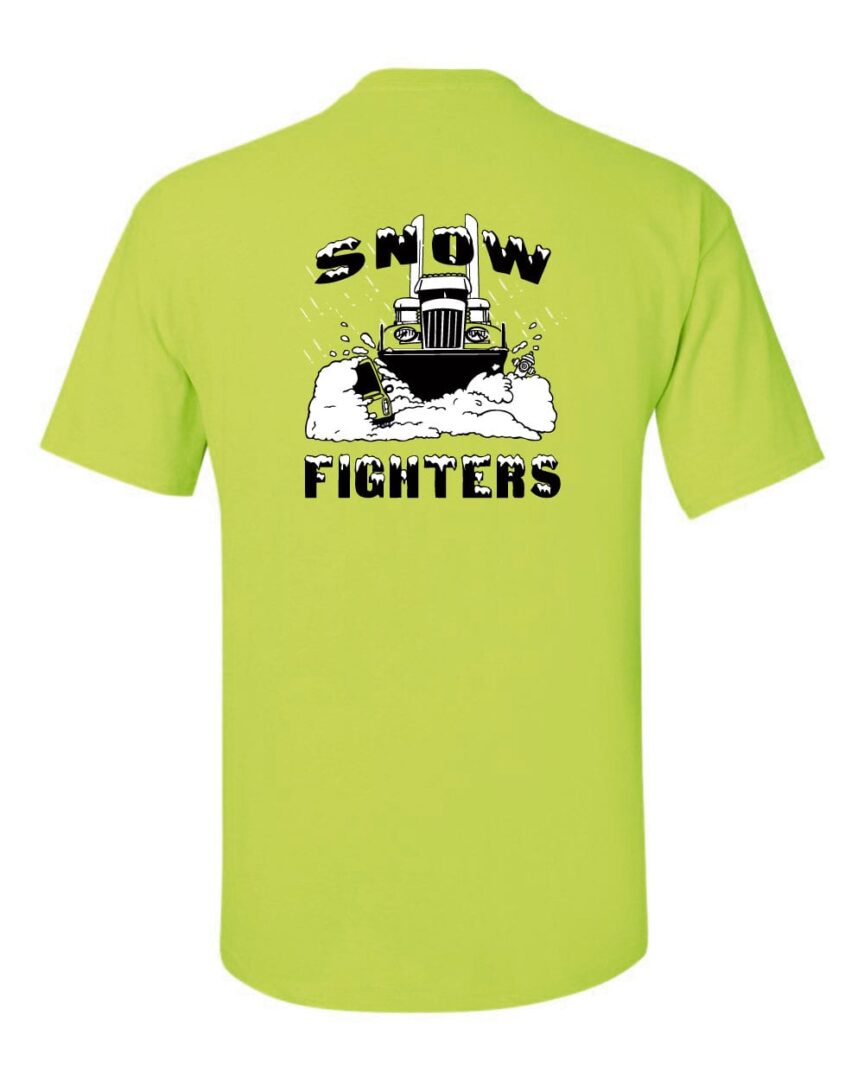 Snow Fighters Tee Safety Orange, Safety Green