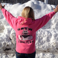 Snow Fighters Hoodie Safety Pink