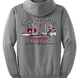 Just Get Dirty Gray Trucking Hoodie
