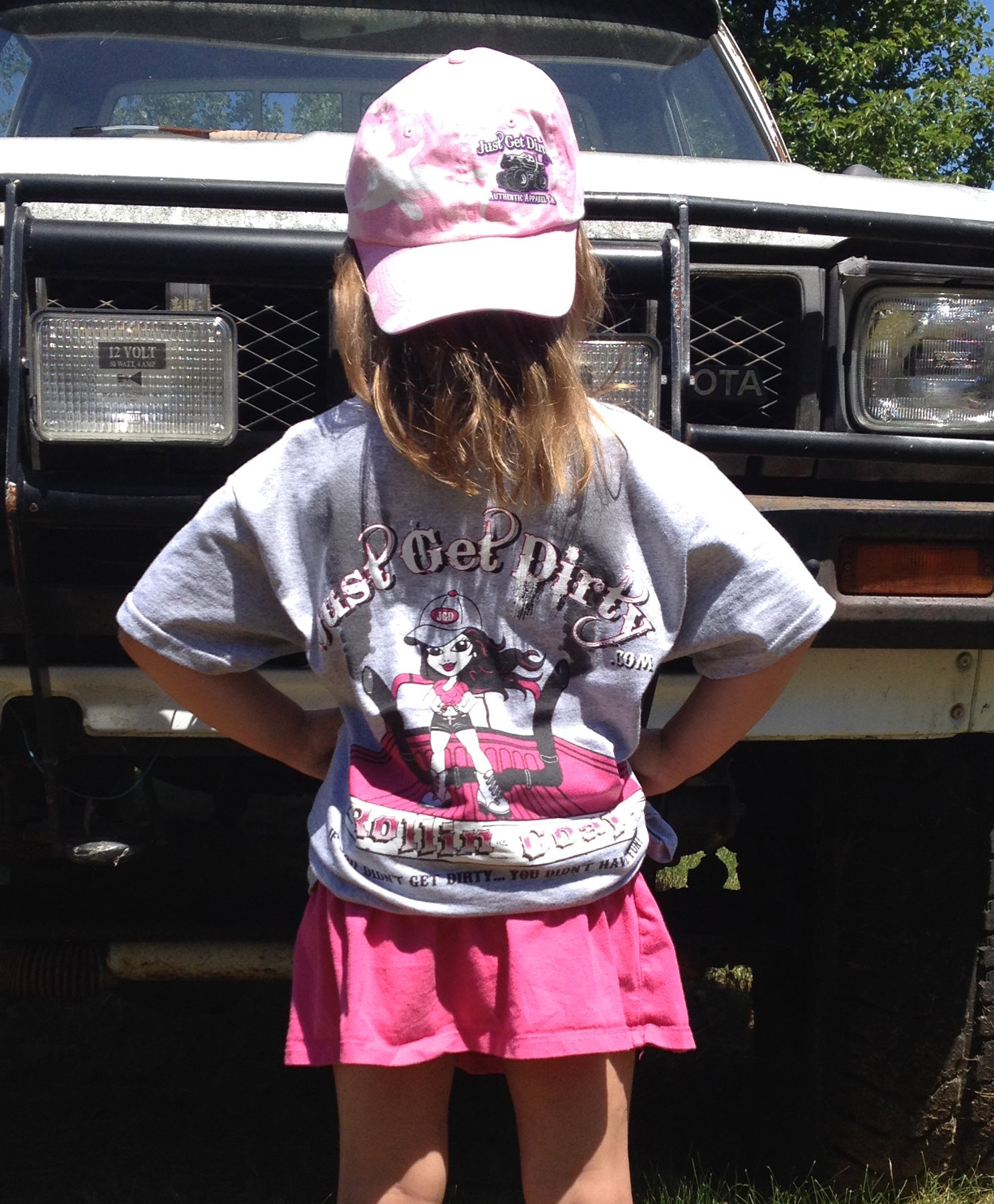 girls rollin' coal tee, girls diesel pickup tee, girls diesel truck tee