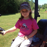 Kids Just Get Dirty Excavator Tee Line Green, Hot Pink